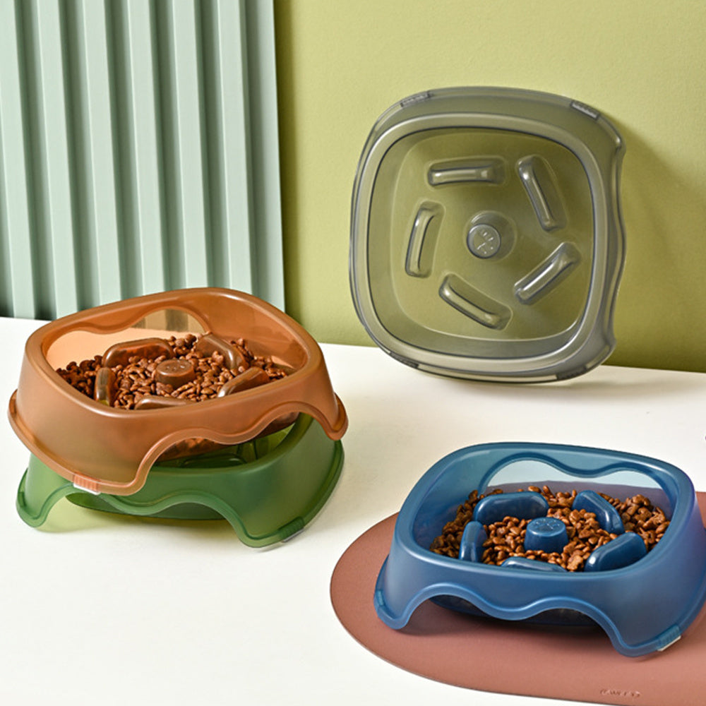 Pet Anti Choking Slow Feeding Water Bowl Dish