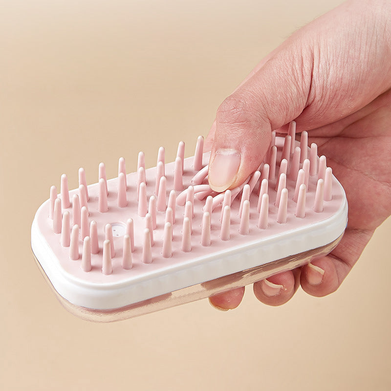 Silicone Pet Bath Massage Brush For Foam Cleaning