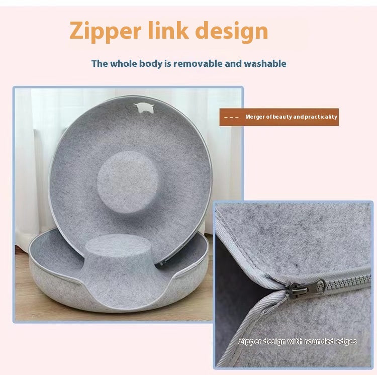 Comfortable Round Pet Tunnel Bed For Rest And Play