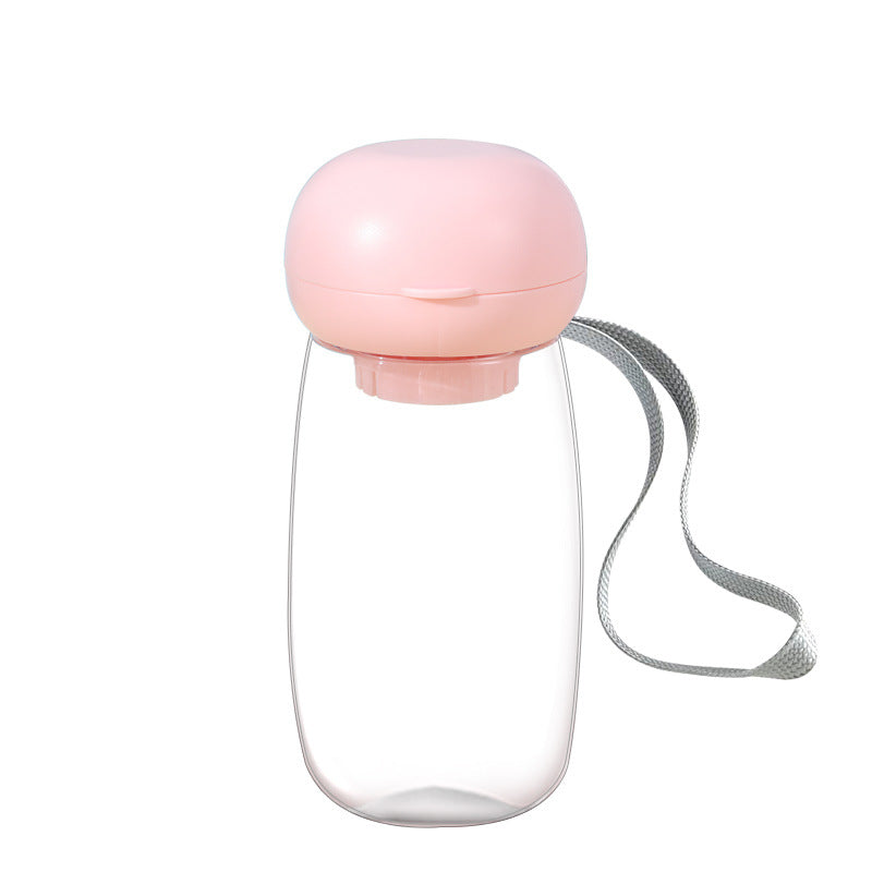 Portable Pet Travel Water Bottle With Drinking Bowl And Lanyard