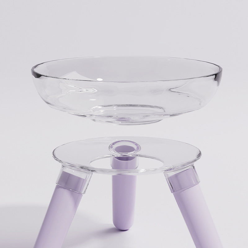 Transparent Glass Pet Feeding And Water Bowl Anti Knock Design