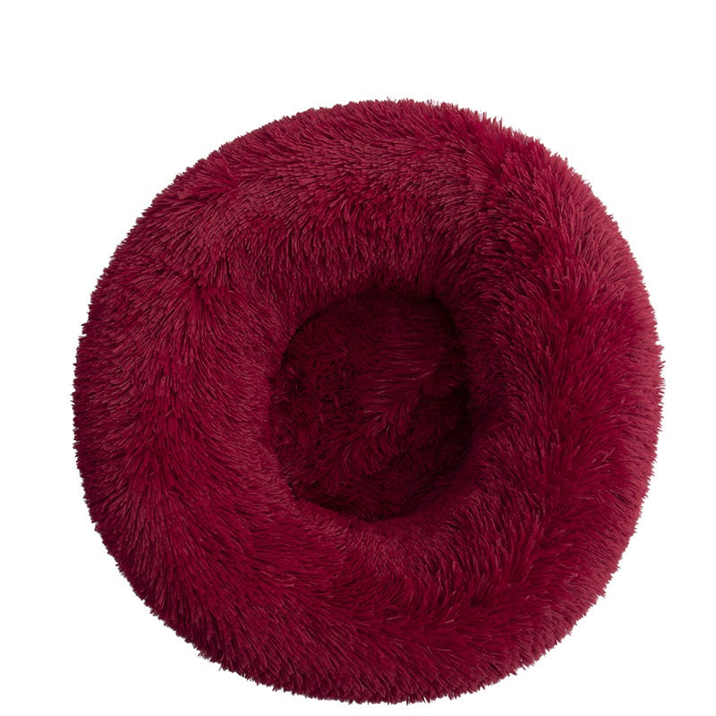 Round Cotton Pet Winter Sleeping Bed For Warm Comfort