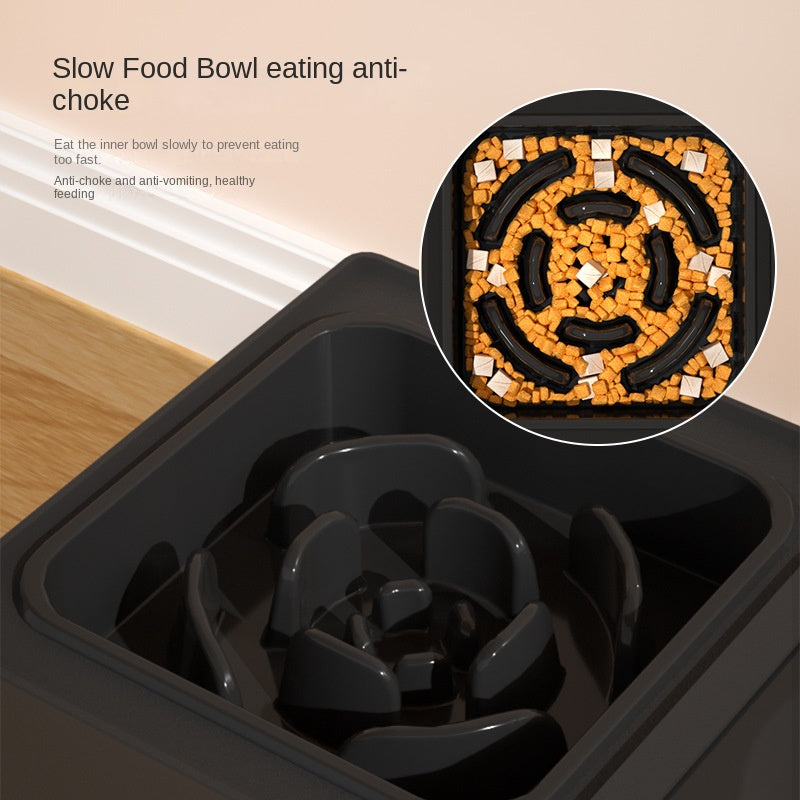 Adjustable Height Stainless Steel Pet Double Feeding Bowl Stand