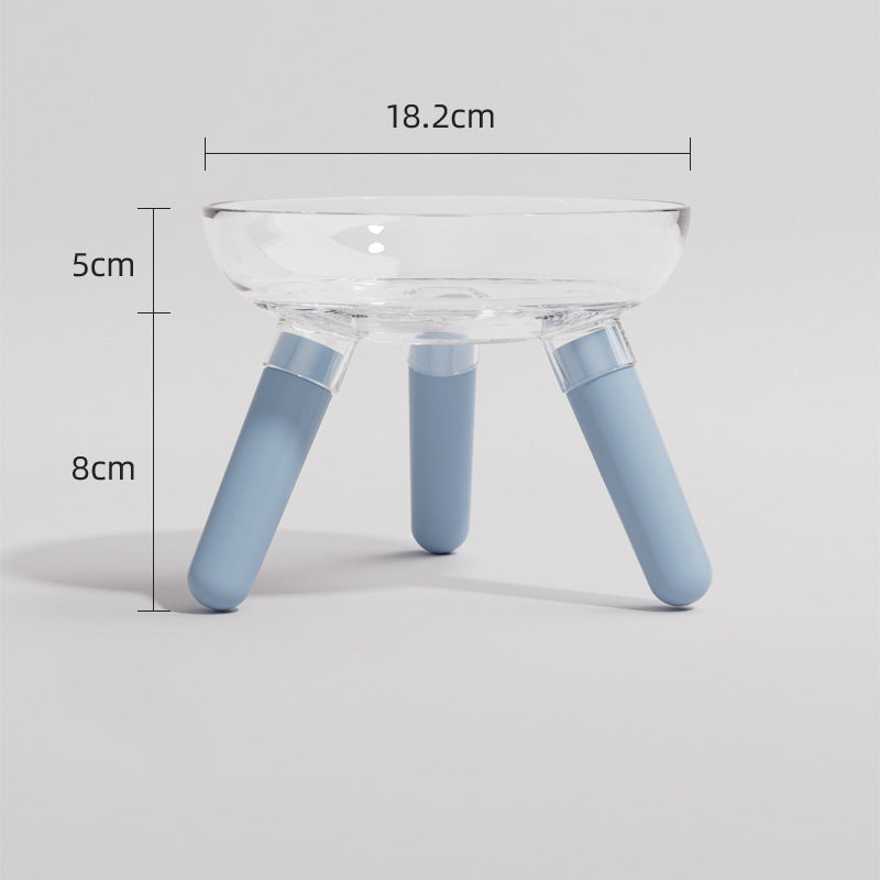 Transparent Glass Pet Feeding And Water Bowl Anti Knock Design