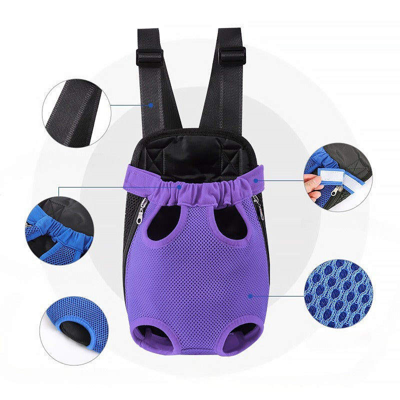 Breathable Adjustable Pet Backpack Carrier For Small Pets Hiking Travel