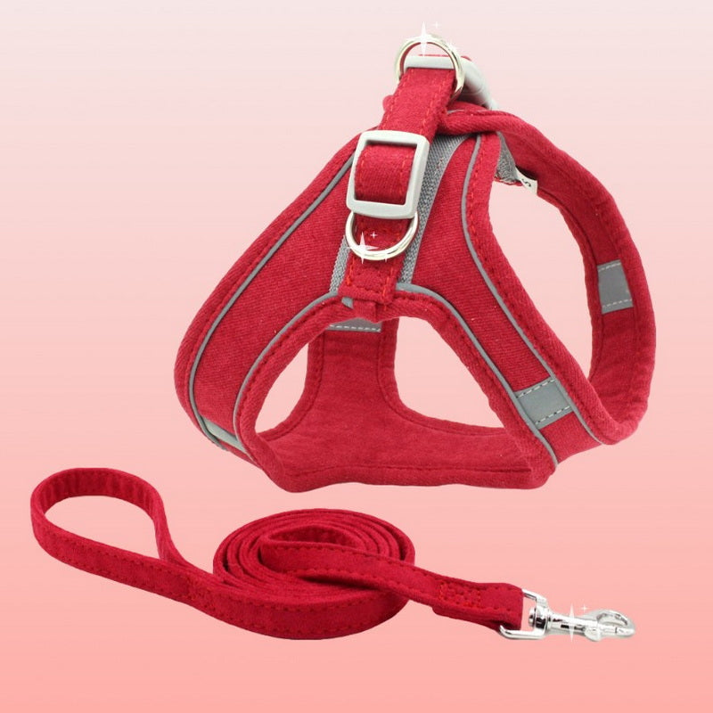Vest Style Pet Chest Harness Adjustable Walking Leash
