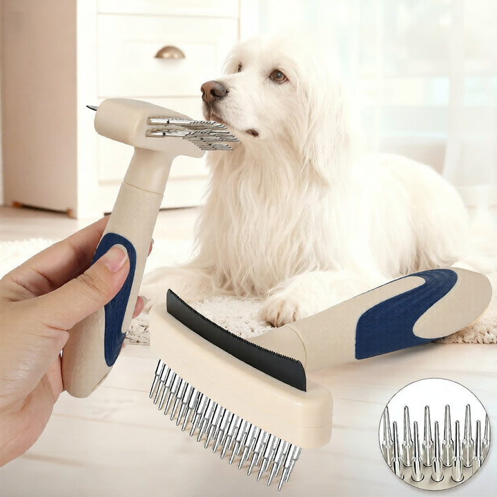 Pet Grooming Brush Detangling Loose Hair Removal Tool