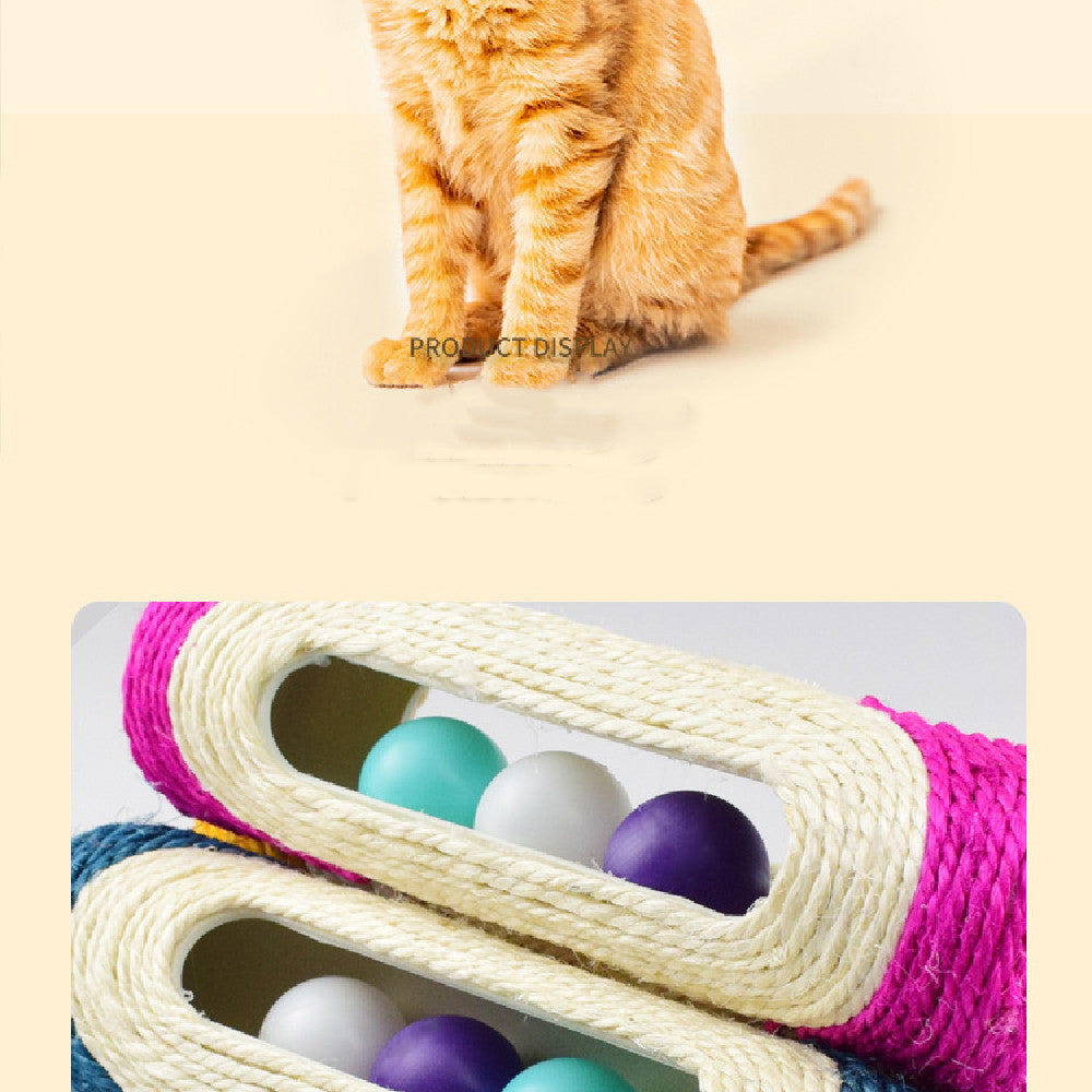 Long Sisal Drum Pet Toy For Scratching And Play