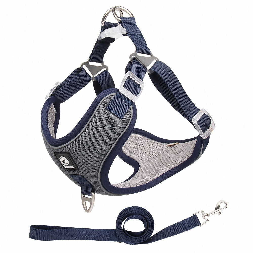 Adjustable Breathable Pet Harness With Leash Set