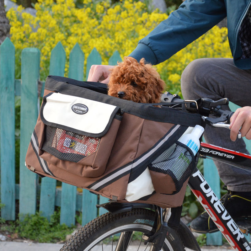 Removable Pet Bicycle Front Basket Carrier For Travel