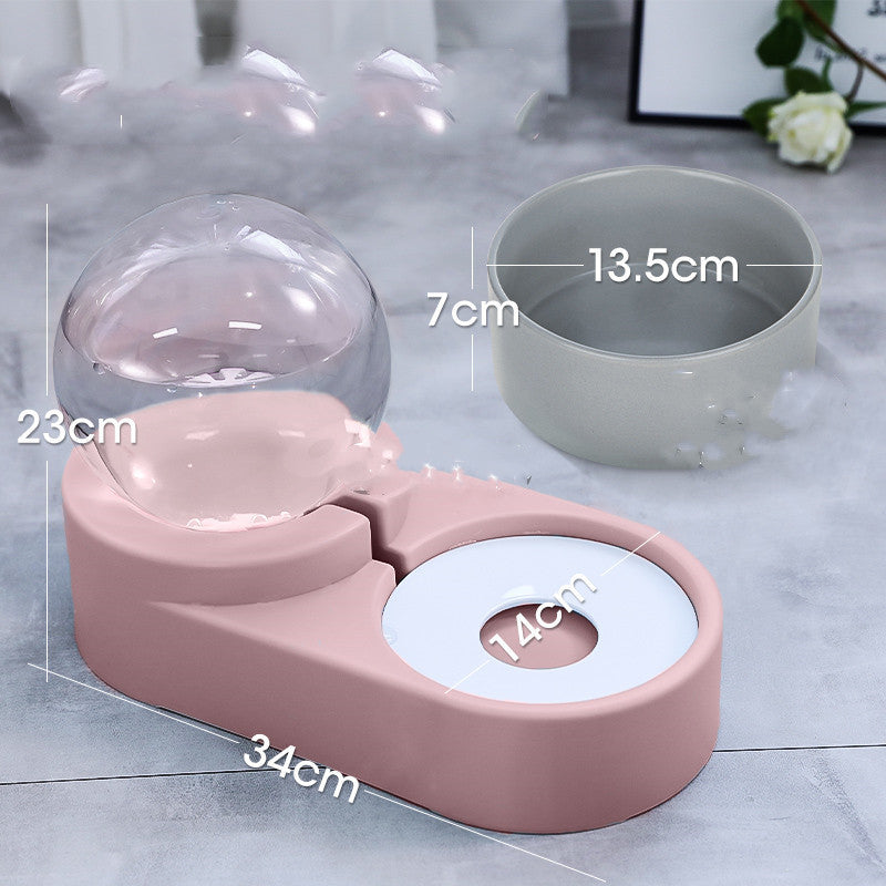 Automatic Pet Fountain Feeder 1.8L For Food And Water