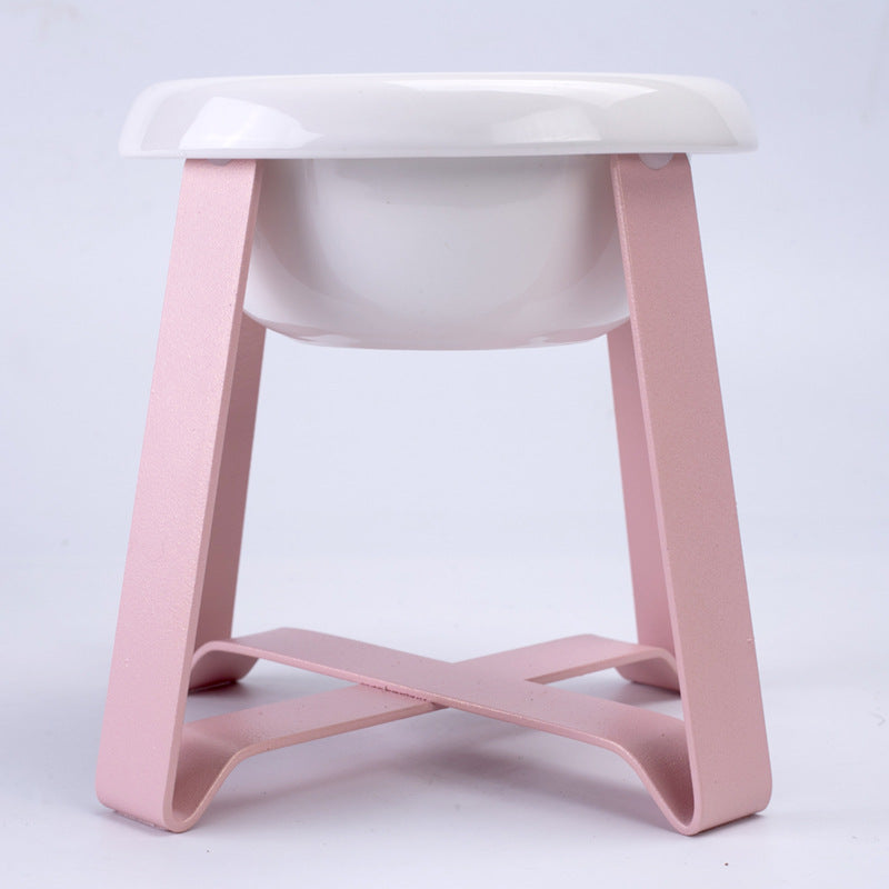 Anti Slip Pet Double Feeding Bowl With Iron Stand