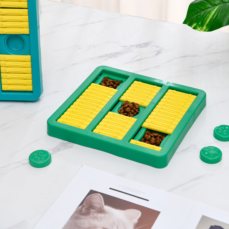 Rotating Interactive Pet Toy With Treat Dispensing Slow Feeder