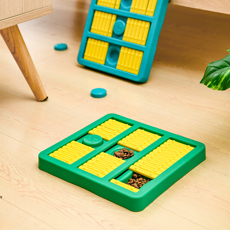 Rotating Interactive Pet Toy With Treat Dispensing Slow Feeder