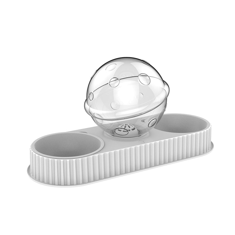 Pet Plastic Automatic Feeding Water Dispenser Bowl Set