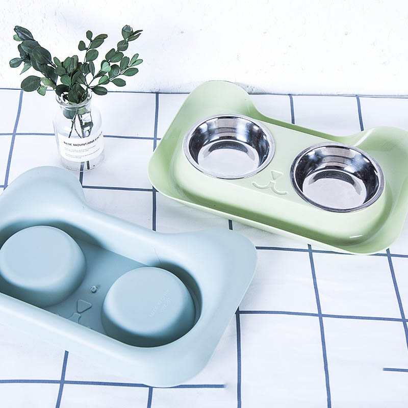 Pet Stainless Steel Drinking Water Feeding Bowl Dish