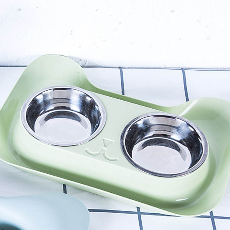 Pet Stainless Steel Drinking Water Feeding Bowl Dish