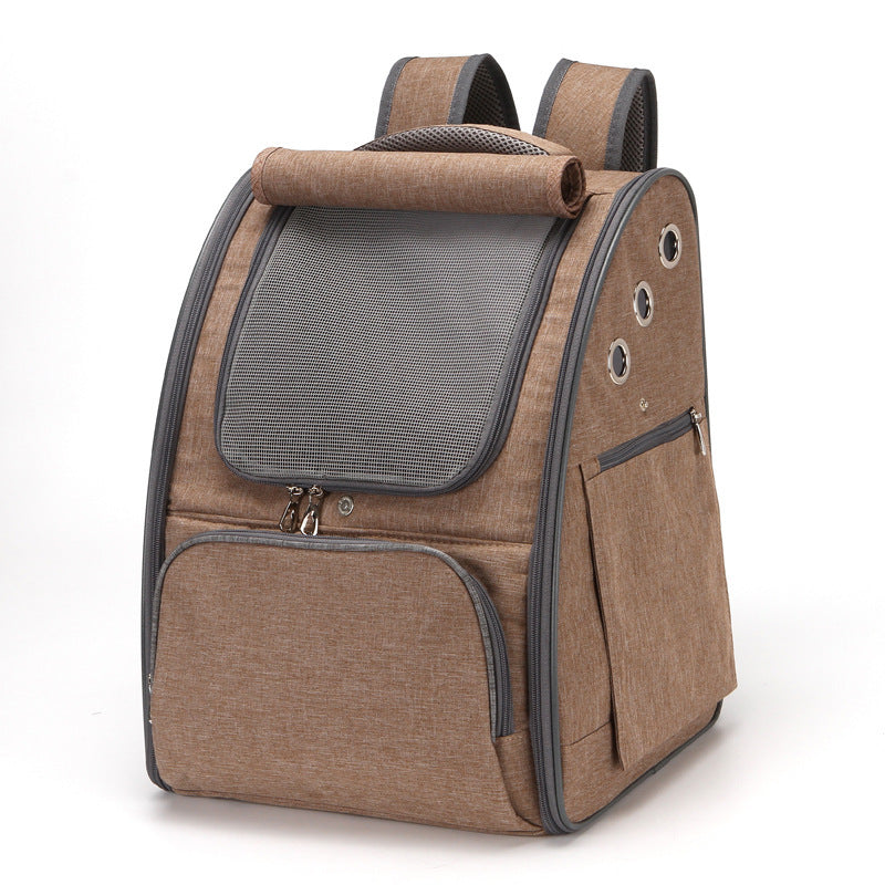 Pet Foldable Breathable Backpack Carrier Travel Bag
