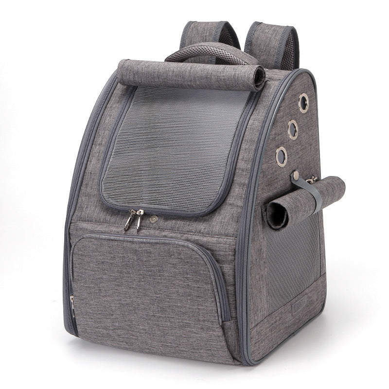 Pet Foldable Breathable Backpack Carrier Travel Bag