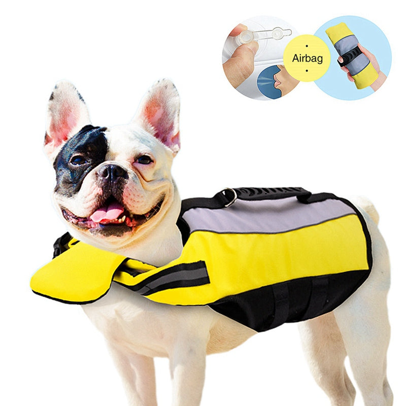 Reflective Nylon Pet Life Jacket With Airbag Safety Design