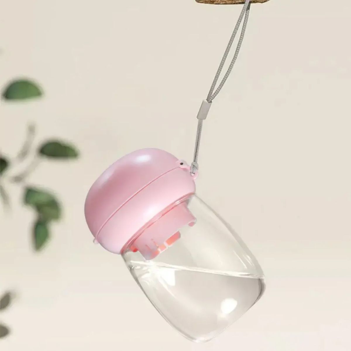 Portable Pet Travel Water Bottle With Drinking Bowl And Lanyard