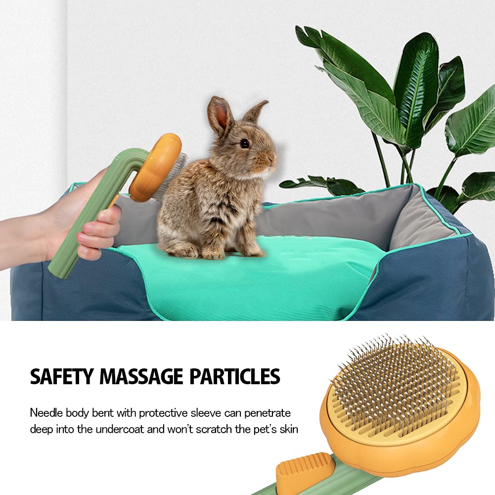 Pumpkin Style Pet Grooming Self Cleaning Slicker Brush