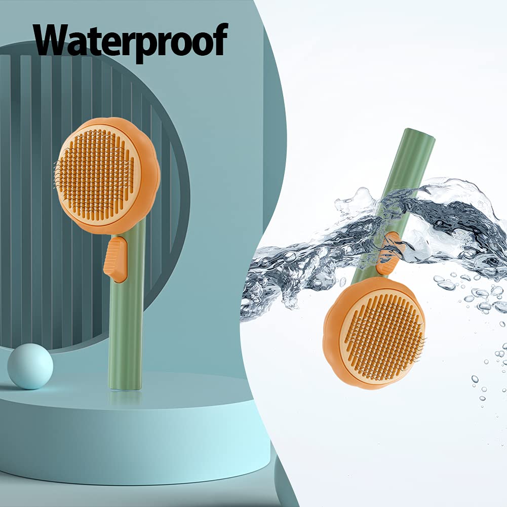 Pumpkin Style Pet Grooming Self Cleaning Slicker Brush