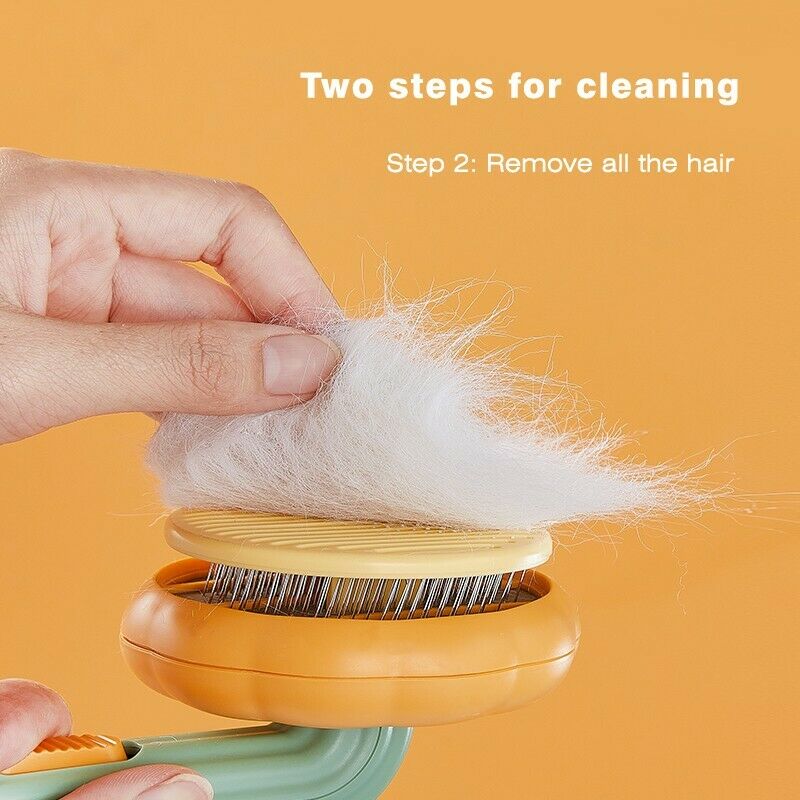 Pumpkin Style Pet Grooming Self Cleaning Slicker Brush