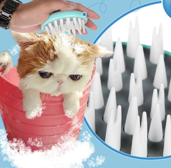 Pet Massage Bath Brush For Grooming And Cleaning