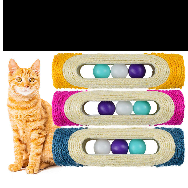 Long Sisal Drum Pet Toy For Scratching And Play