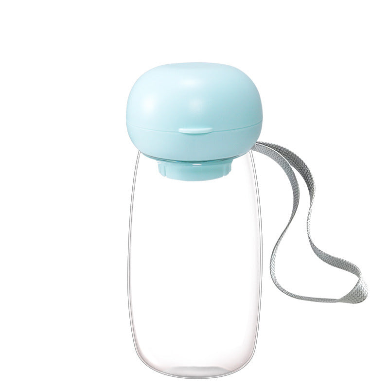 Portable Pet Travel Water Bottle With Drinking Bowl And Lanyard