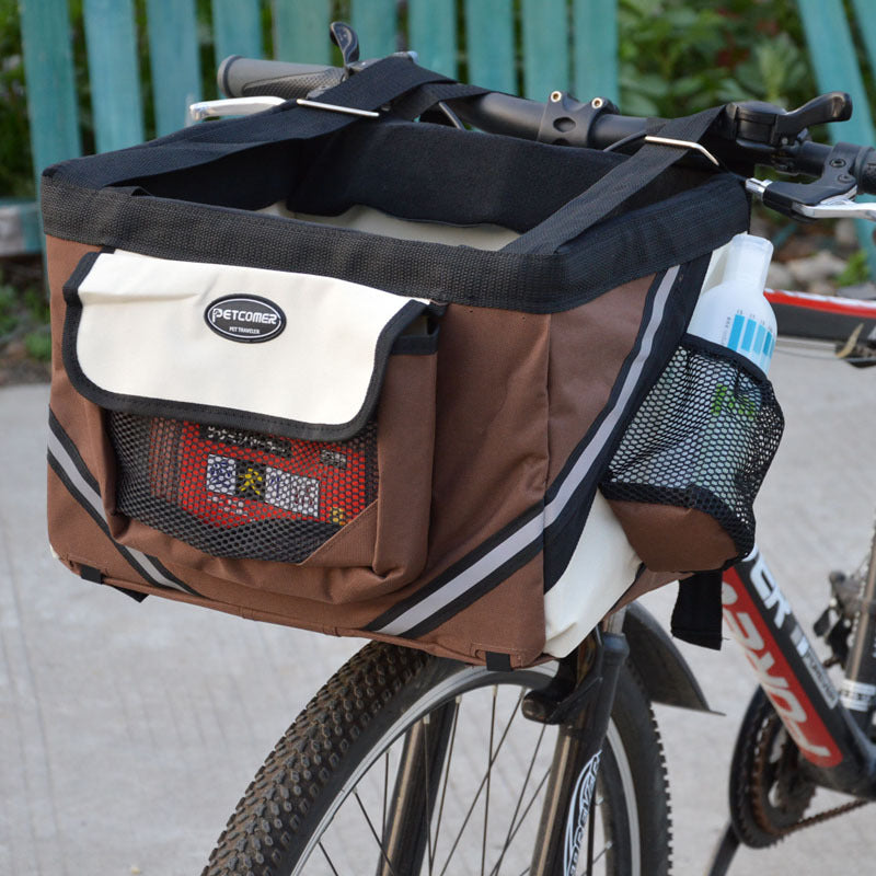 Removable Pet Bicycle Front Basket Carrier For Travel