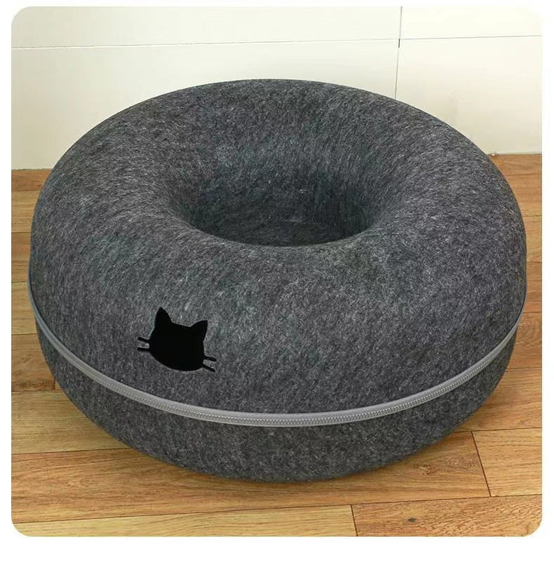 Comfortable Round Pet Tunnel Bed For Rest And Play