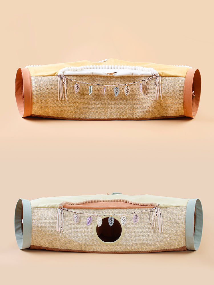 Rotating Pet Tunnel Toy With Drill Hole Design