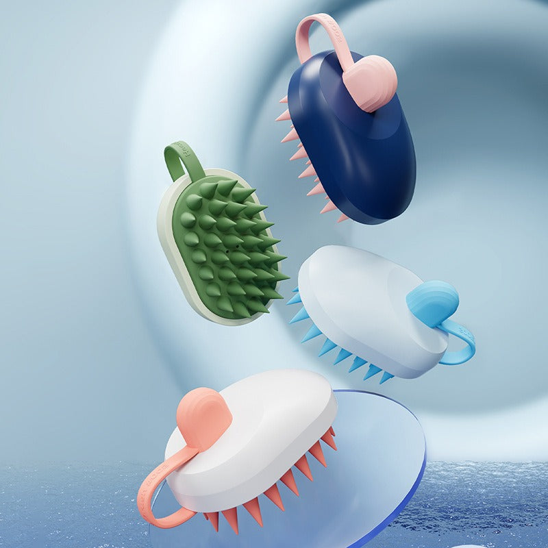 Soft Gel Pet Bath Brush Shampoo Massager Tool