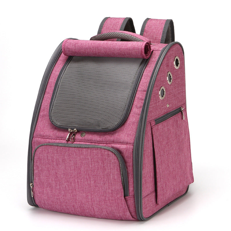 Pet Foldable Breathable Backpack Carrier Travel Bag