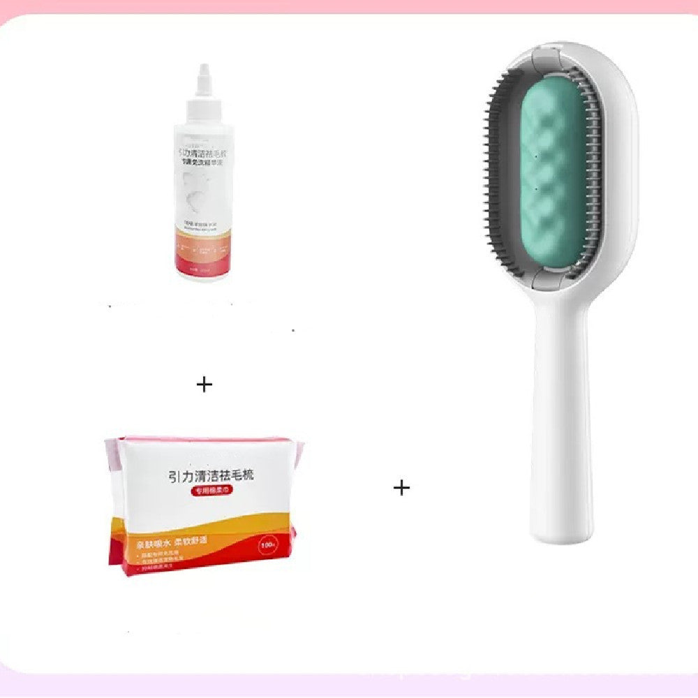 Pet Grooming Dematting Brush With Hair Collection Tank