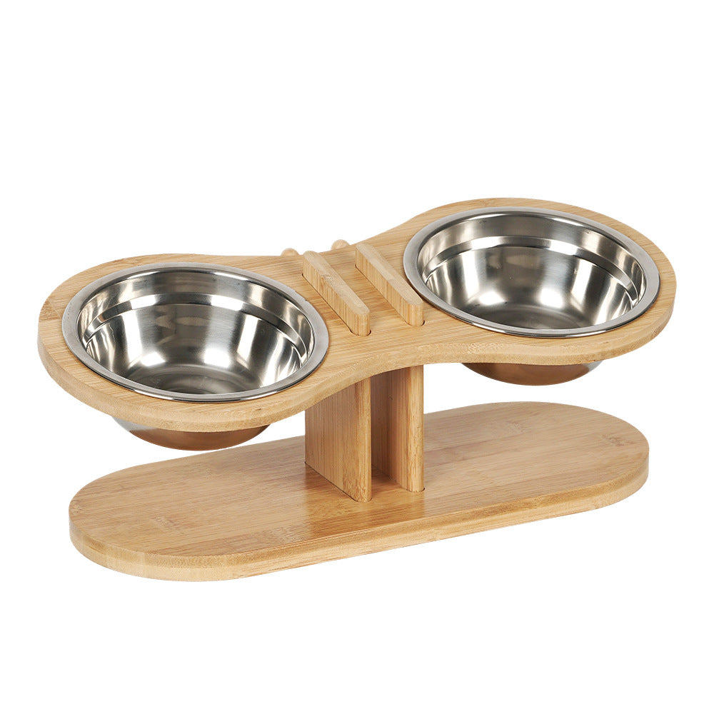 Pet Adjustable Tilted Feeding Bowl Stand