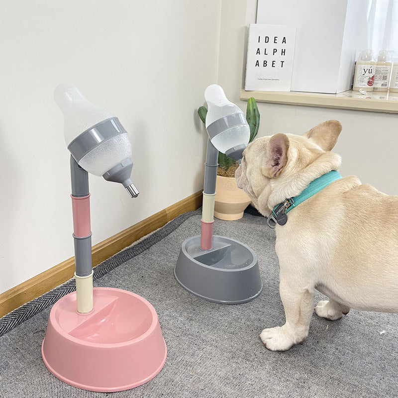 Pet Automatic Water Dispenser Adjustable Height Feeder Bowl