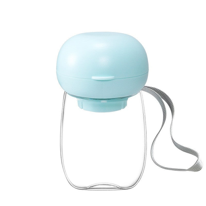 Portable Pet Travel Water Bottle With Drinking Bowl And Lanyard