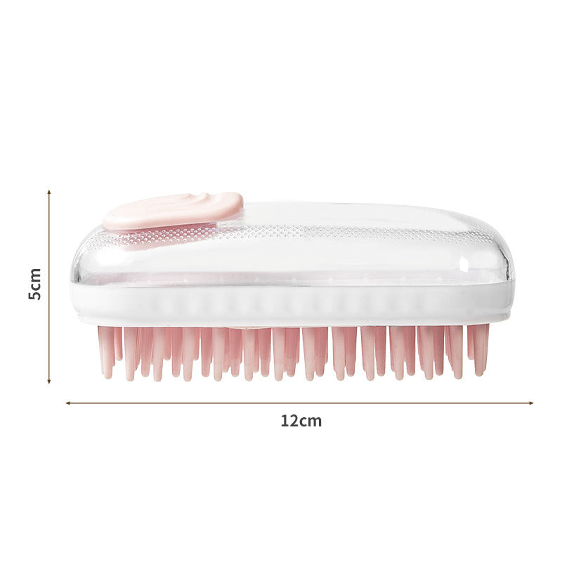 Silicone Pet Bath Massage Brush For Foam Cleaning