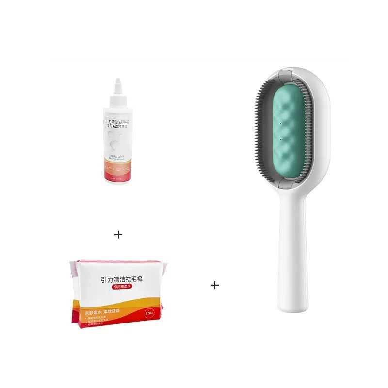 Pet Grooming Dematting Brush With Hair Collection Tank
