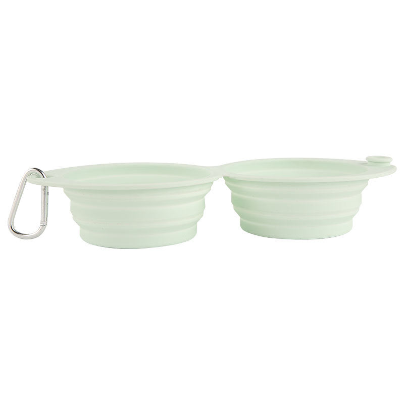 Pet Silicone Foldable Portable Feeding Bowl Outdoor Use