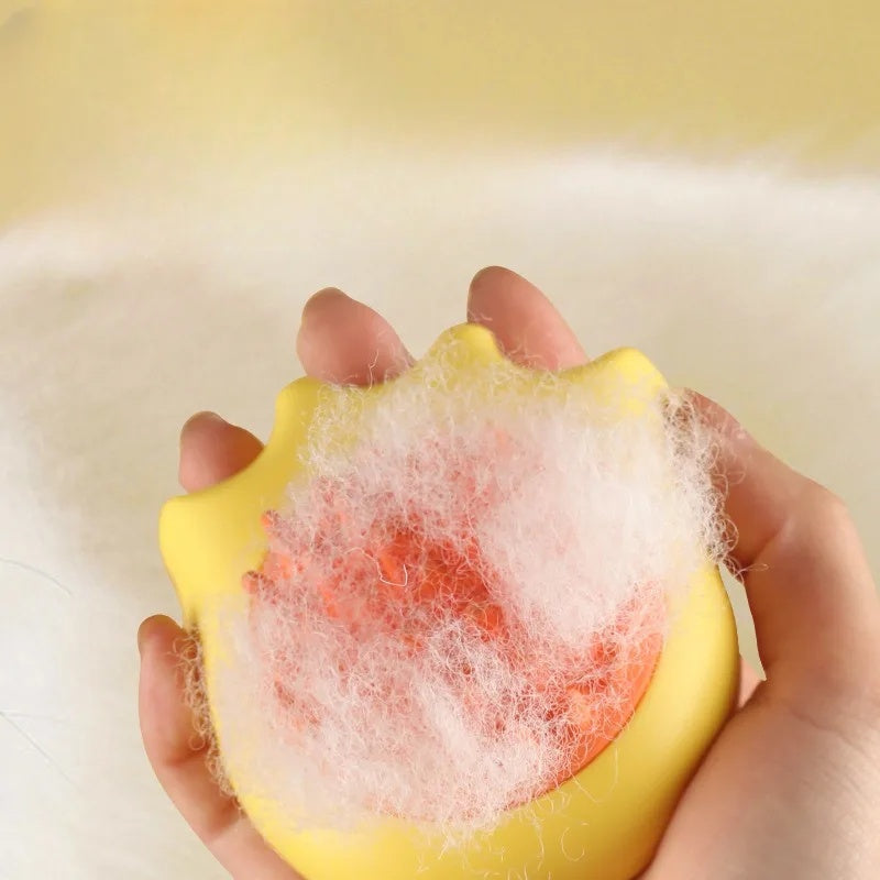 Pet Bath Massage Comb Brush With Shampoo Dispenser