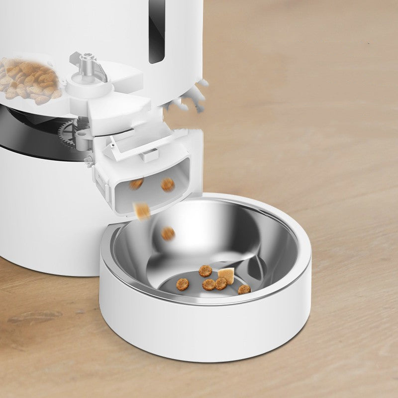 Pet Capsule Automatic Feeding Double Bowl Dispenser