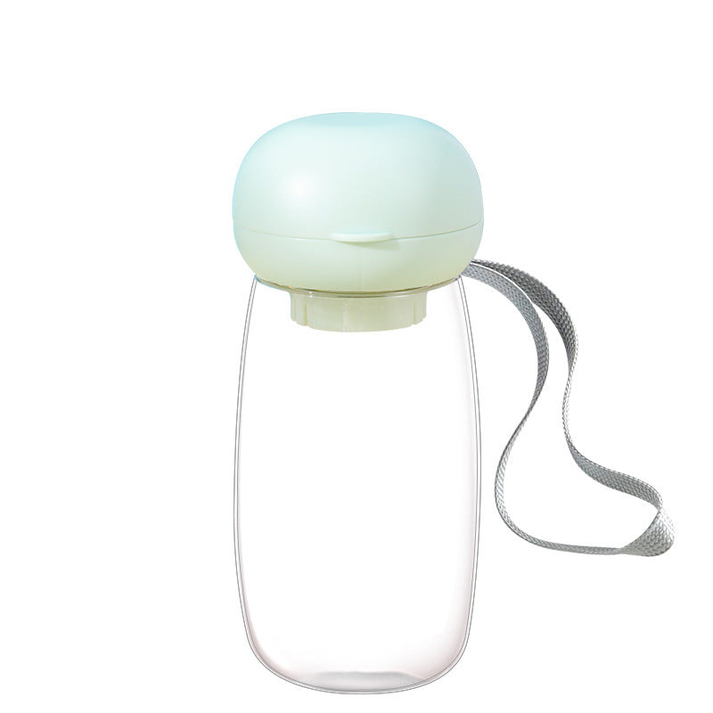 Portable Pet Travel Water Bottle With Drinking Bowl And Lanyard