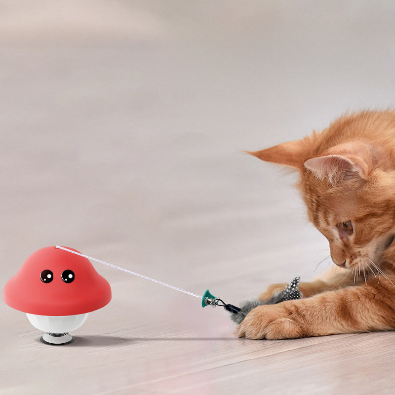 Retractable Pet Wand Toy With Suction Cup Teaser