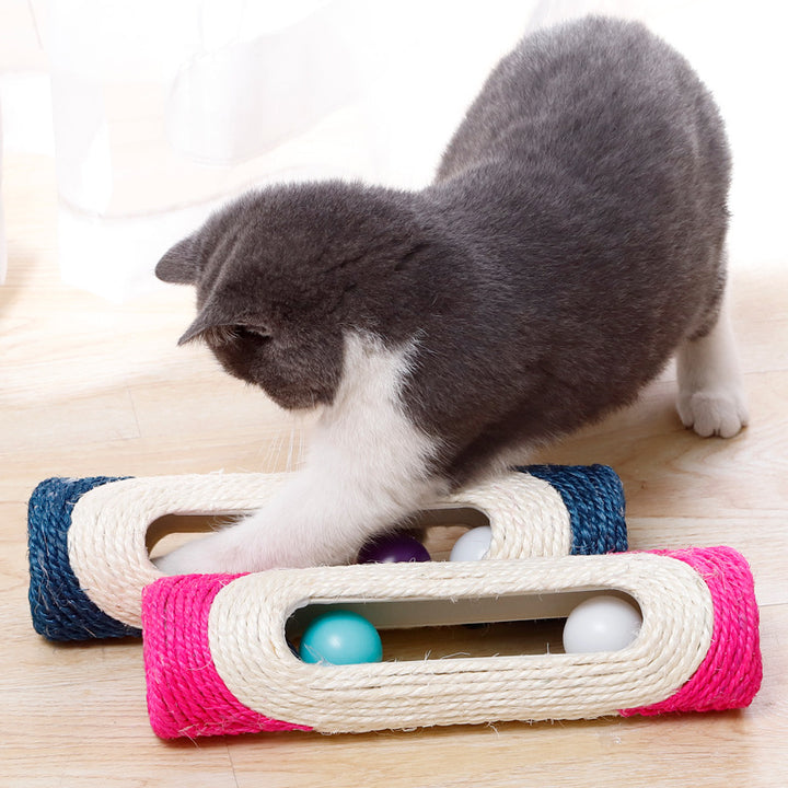 Long Sisal Drum Pet Toy For Scratching And Play