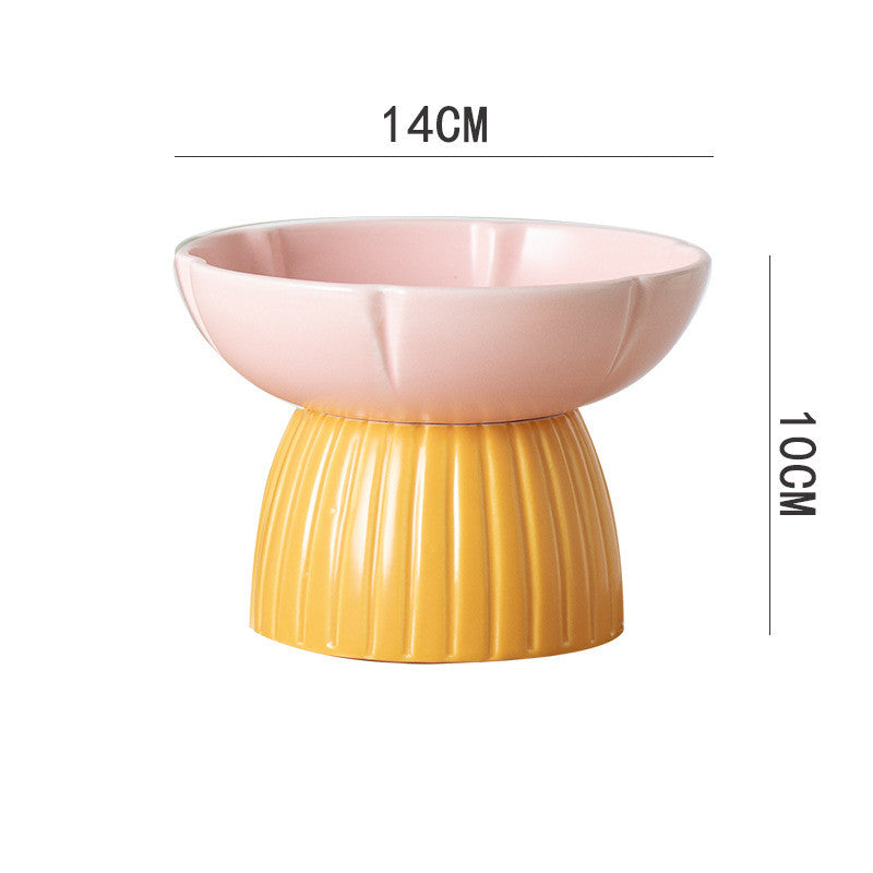 Macaron Style Ceramic Pet Feeding Bowl Candy Colors