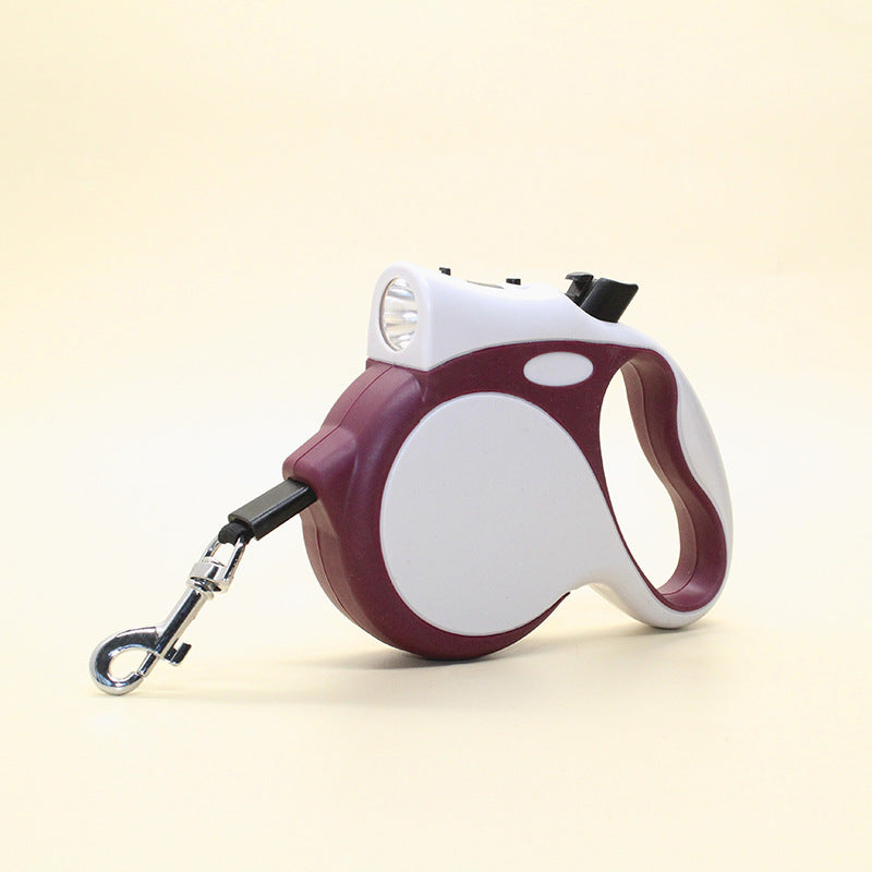 Retractable Pet Leash With Built In Light Rope Leash